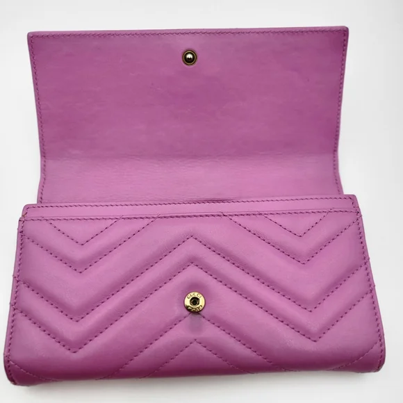 Gucci GG Marmont Continental Long Wallet Matelasse Leather..Authentic w/COA. - Picture 8 of 17
